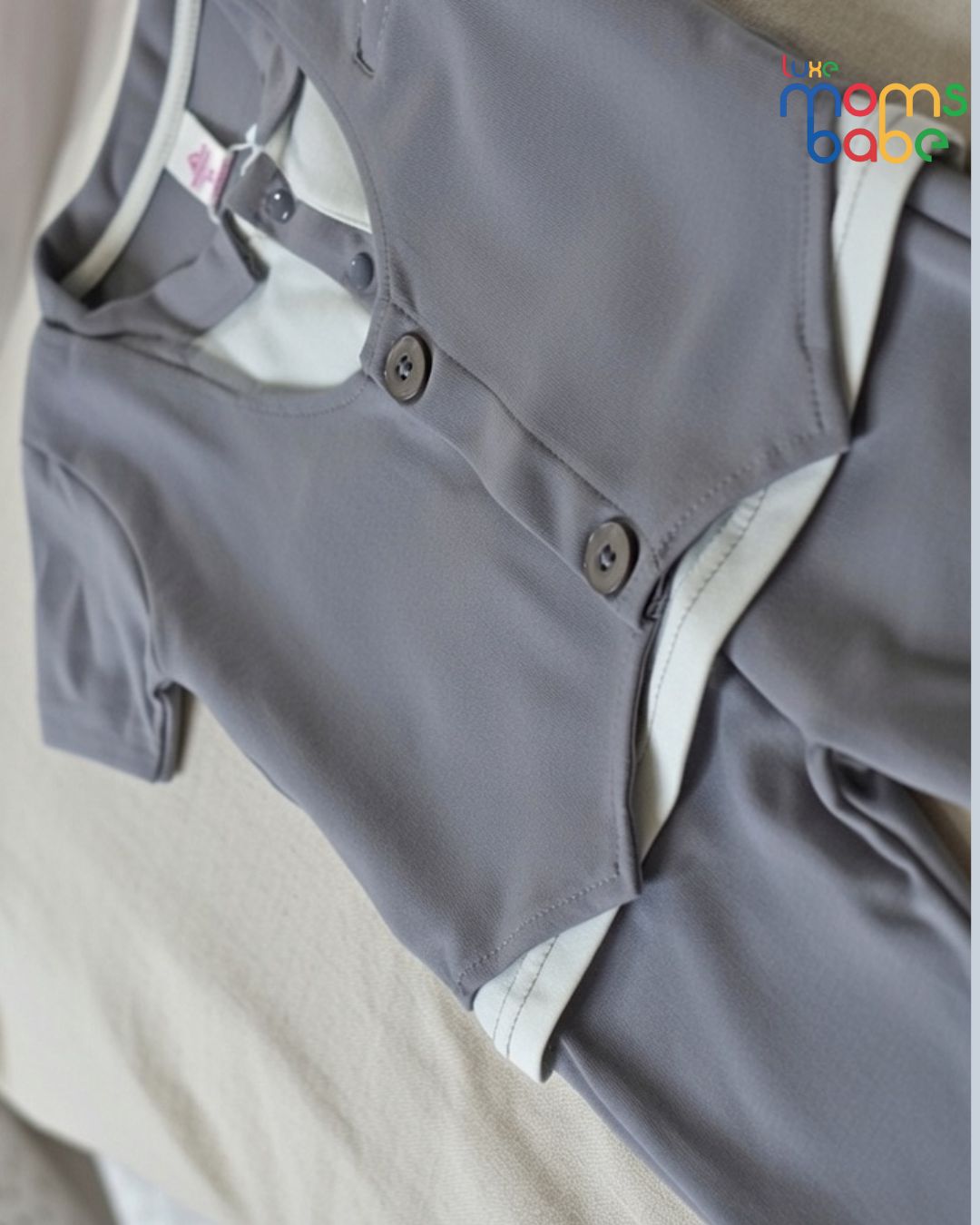 baby boy gray formal romper outfit set