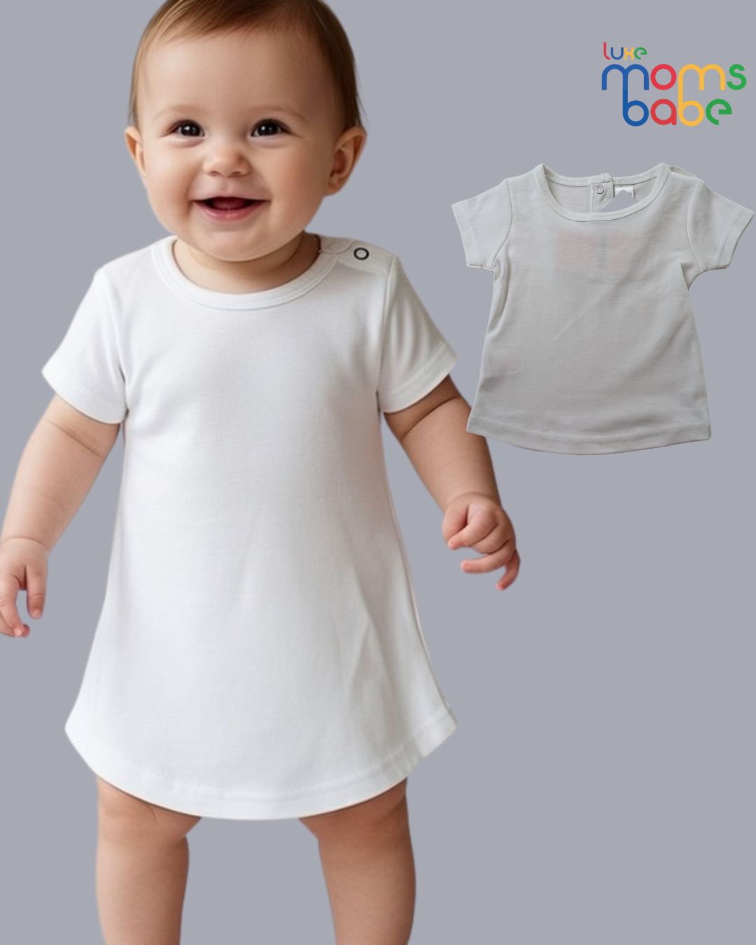 baby girl – white & light green pinafore dress set with separate white t shirt