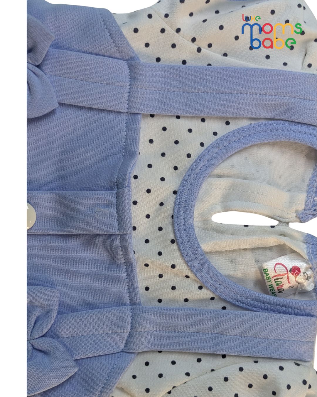 light blue cat print romper dress