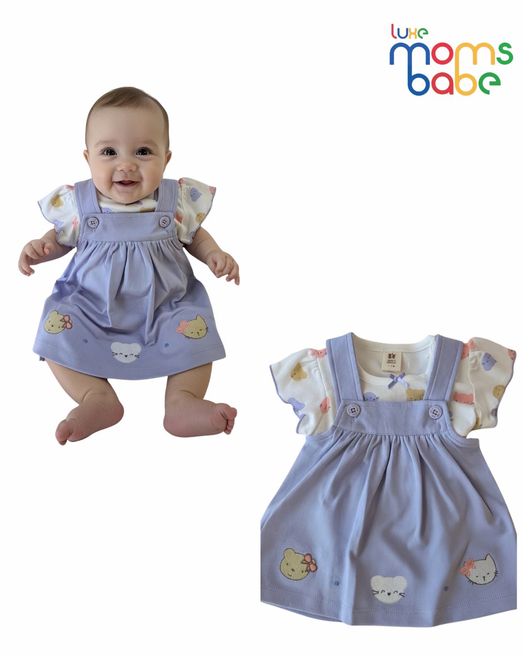 baby girl pinafore dress (dungaree style dress)