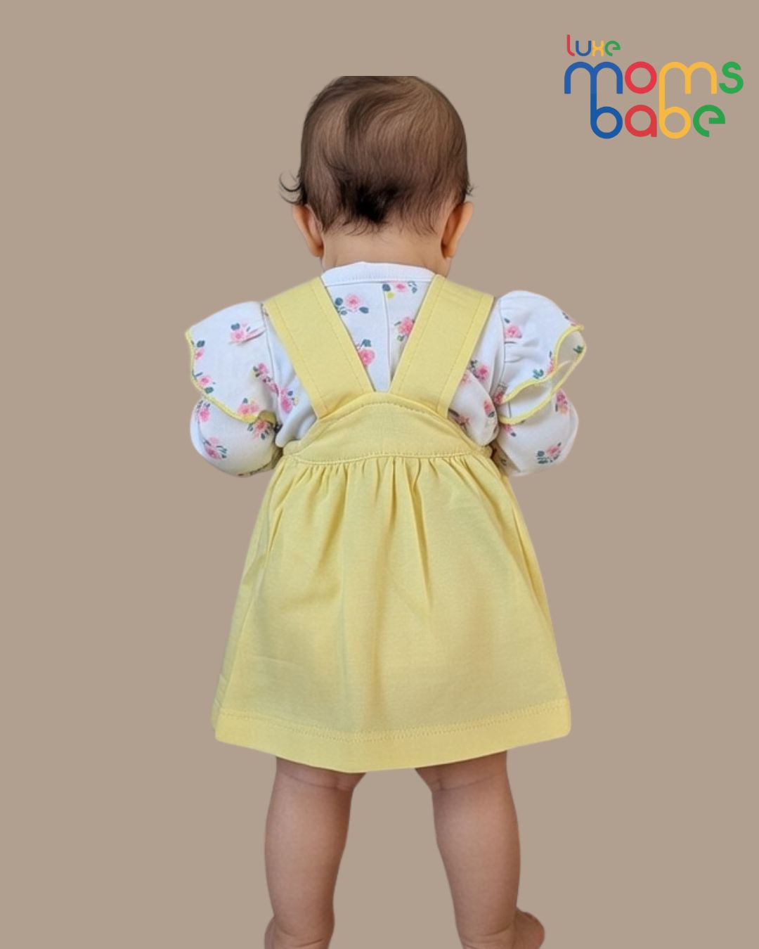 baby girls yellow pinafore dress with printed top baby girls yellow pinafore dress with printed top
