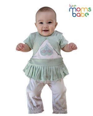 baby girls peplum top & pants set