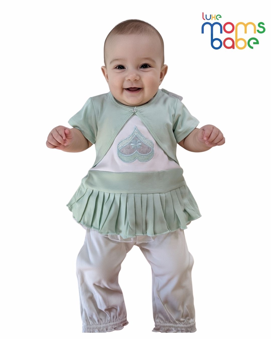 baby girls peplum top & pants set