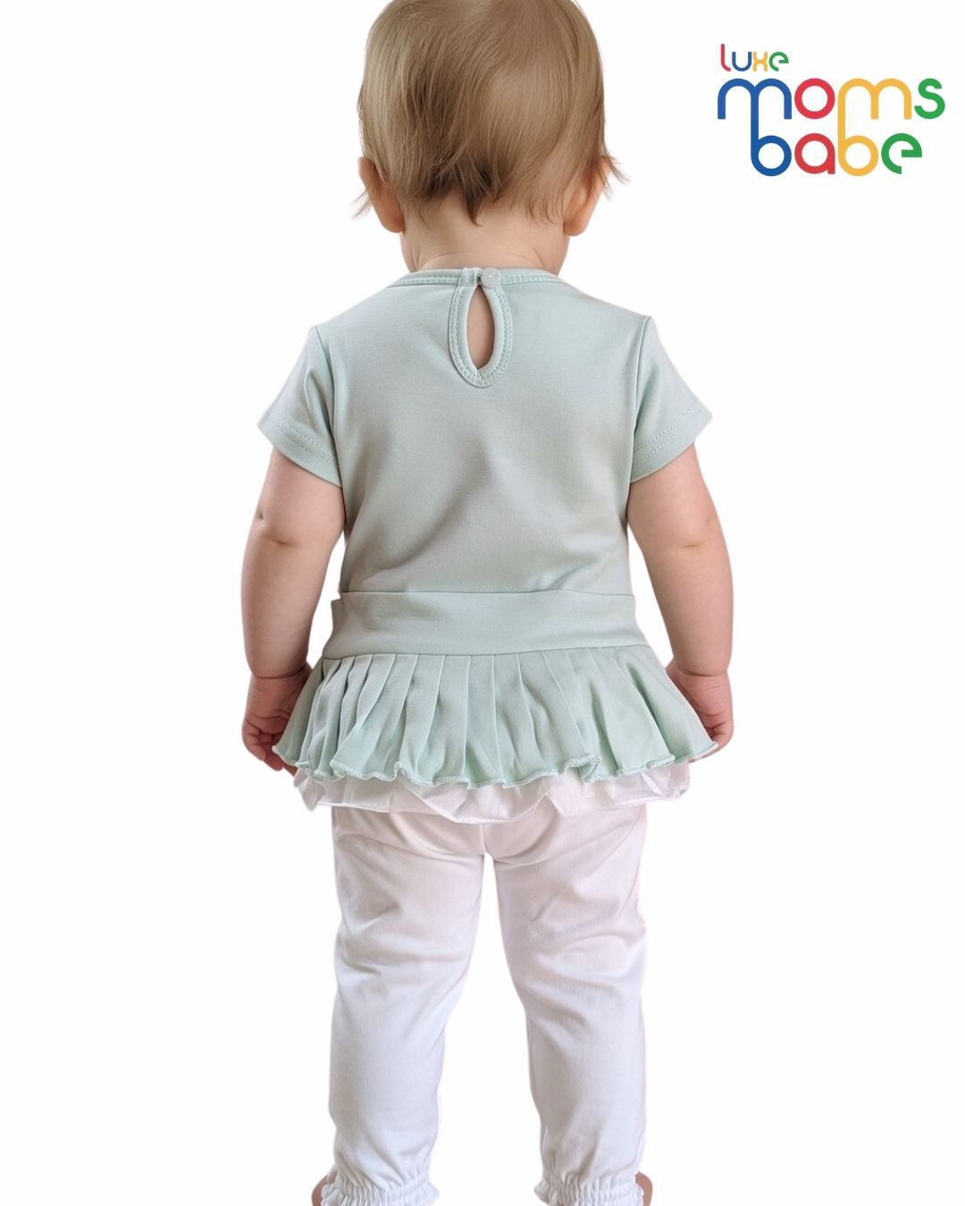 baby girls peplum top & pants set
