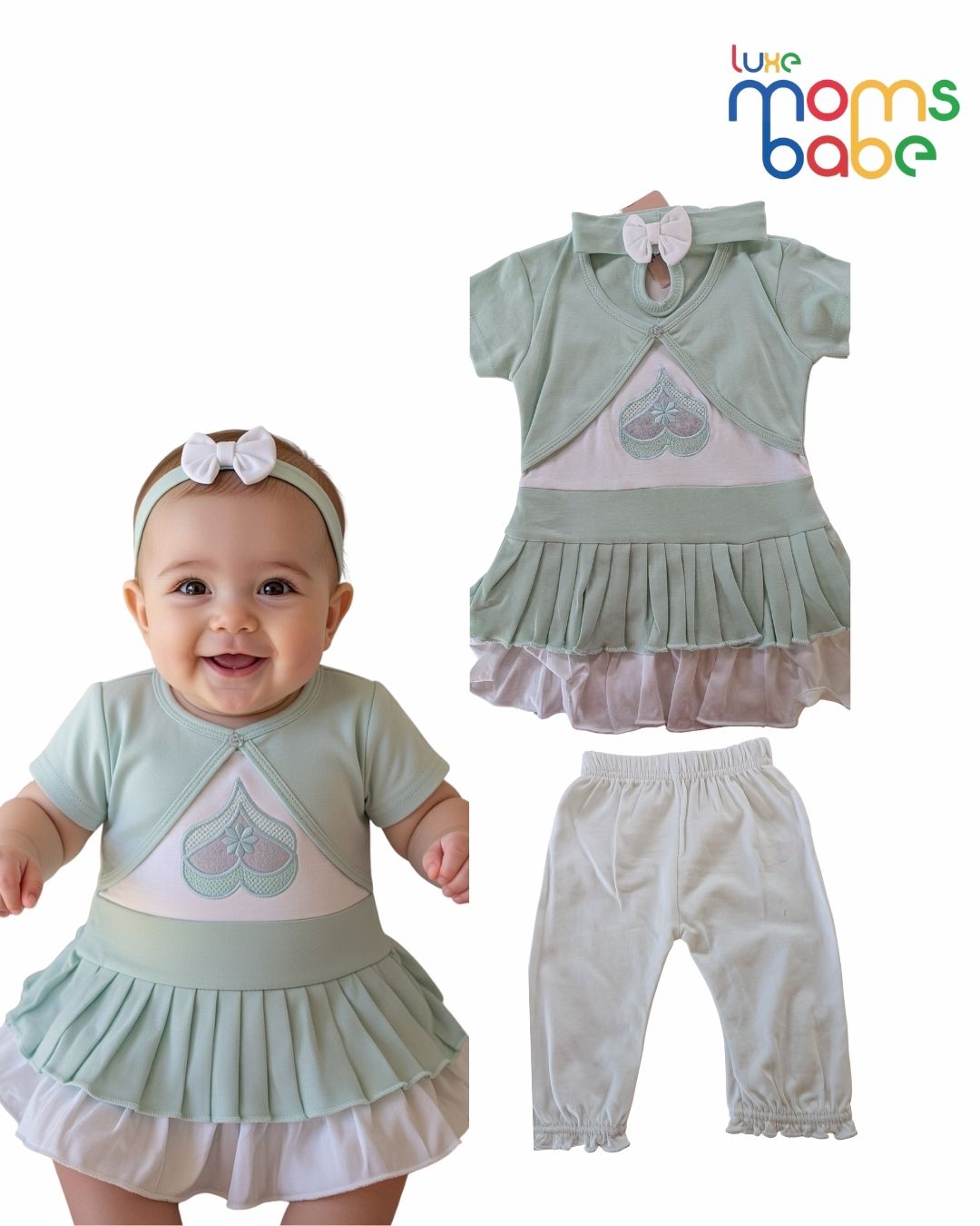 baby girls peplum top & pants set
