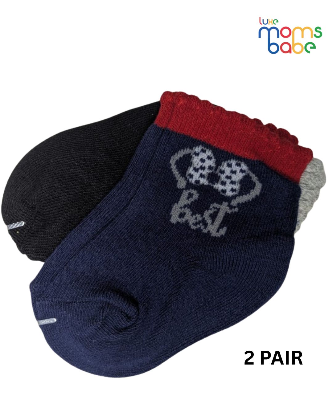 baby socks black & navy blue