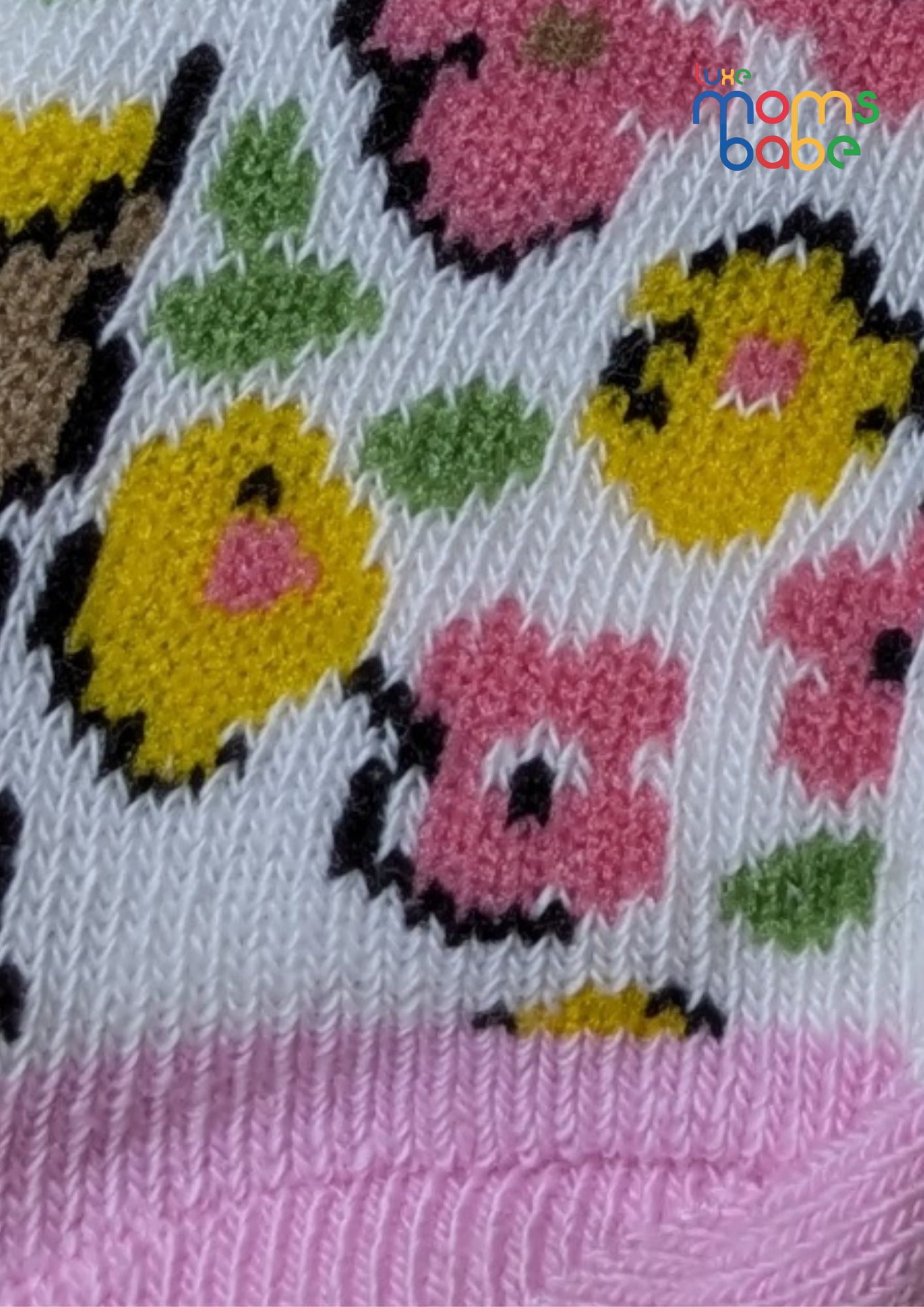 baby socks white & navy blue