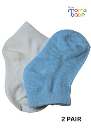 baby socks cream & light blue