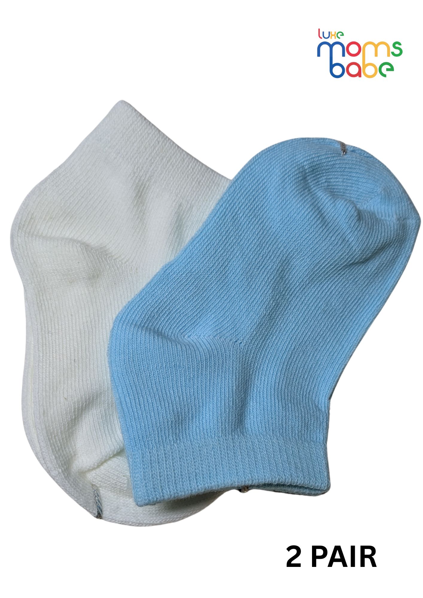baby socks cream & light blue baby socks cream & light blue