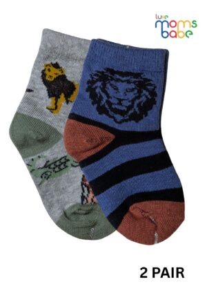 baby socks gray & dark blue