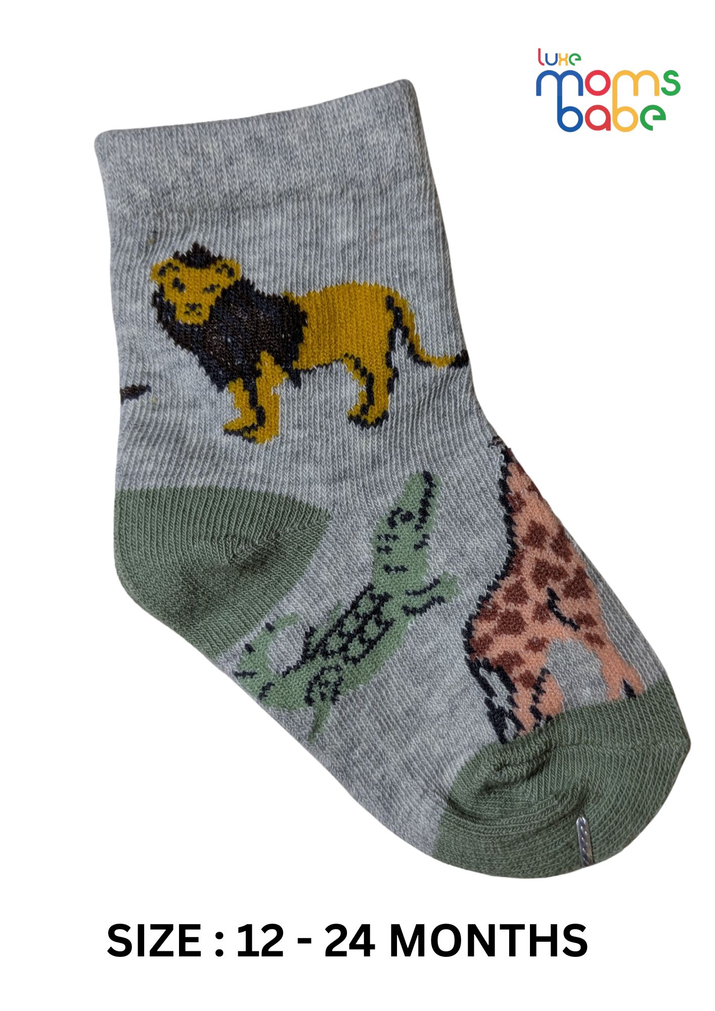 baby socks gray & dark blue