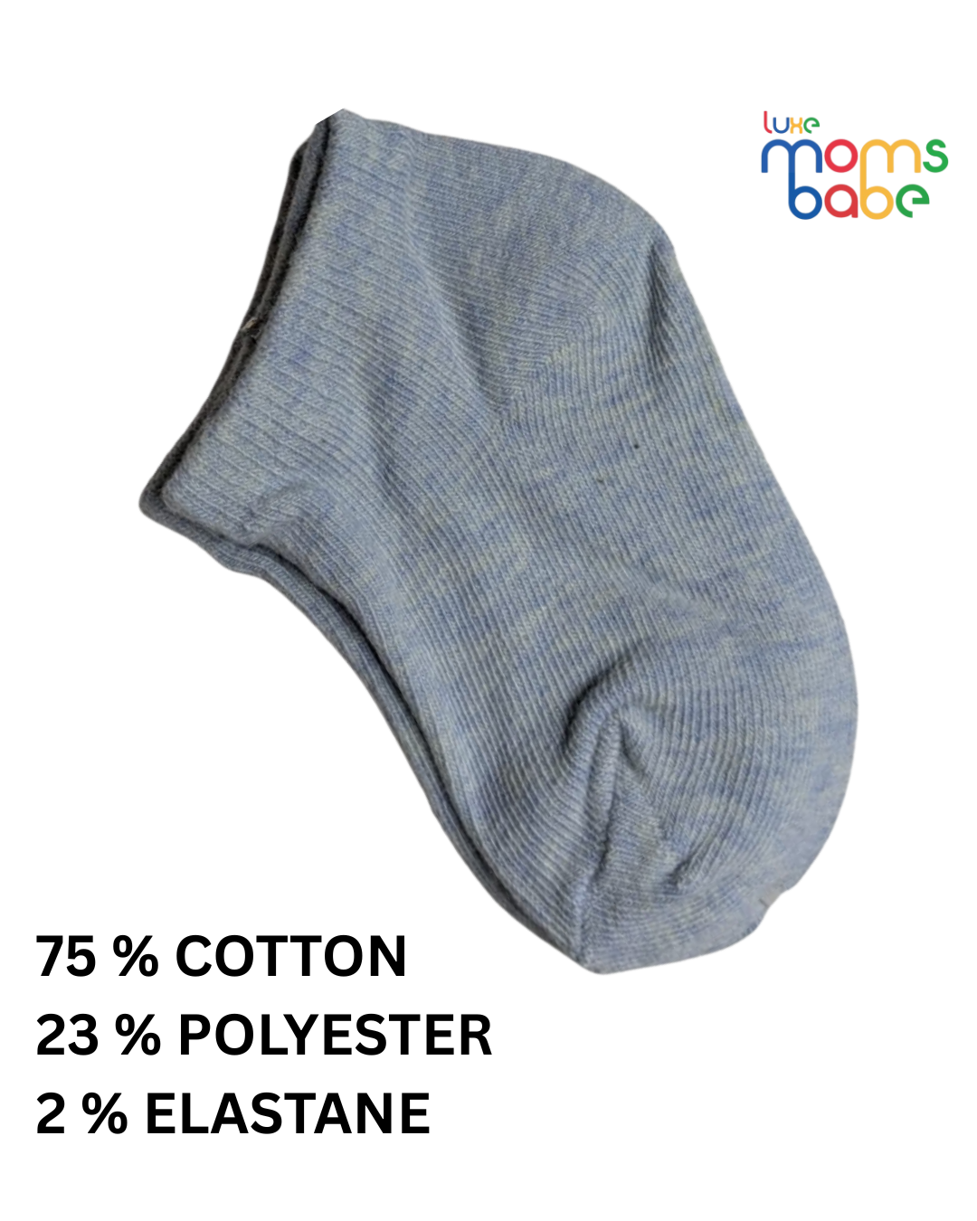 baby socks light purple & blue gray