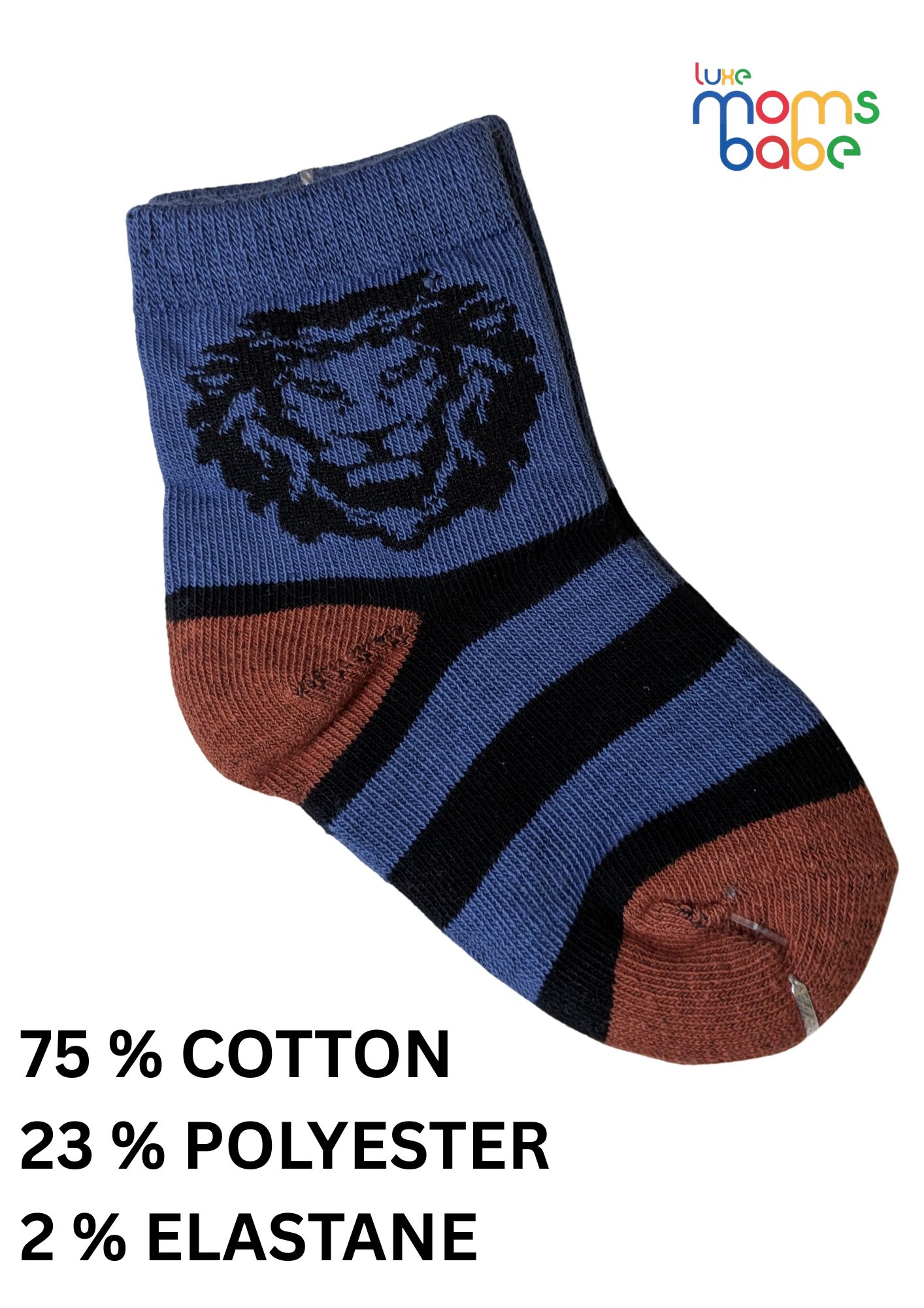 baby socks gray & dark blue