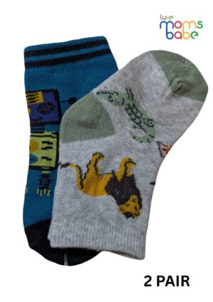 baby socks blue & gray