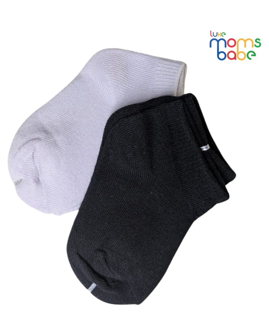 baby socks white & black