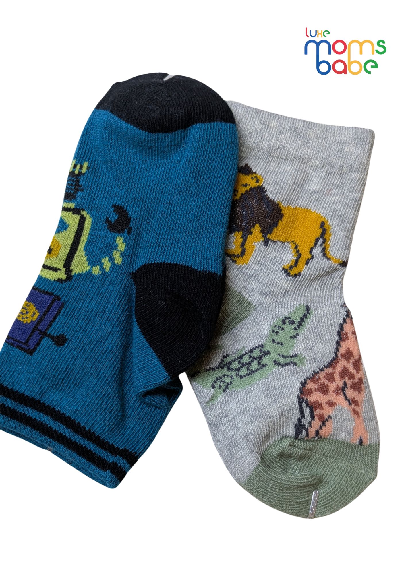 baby socks blue & gray baby socks blue & gray