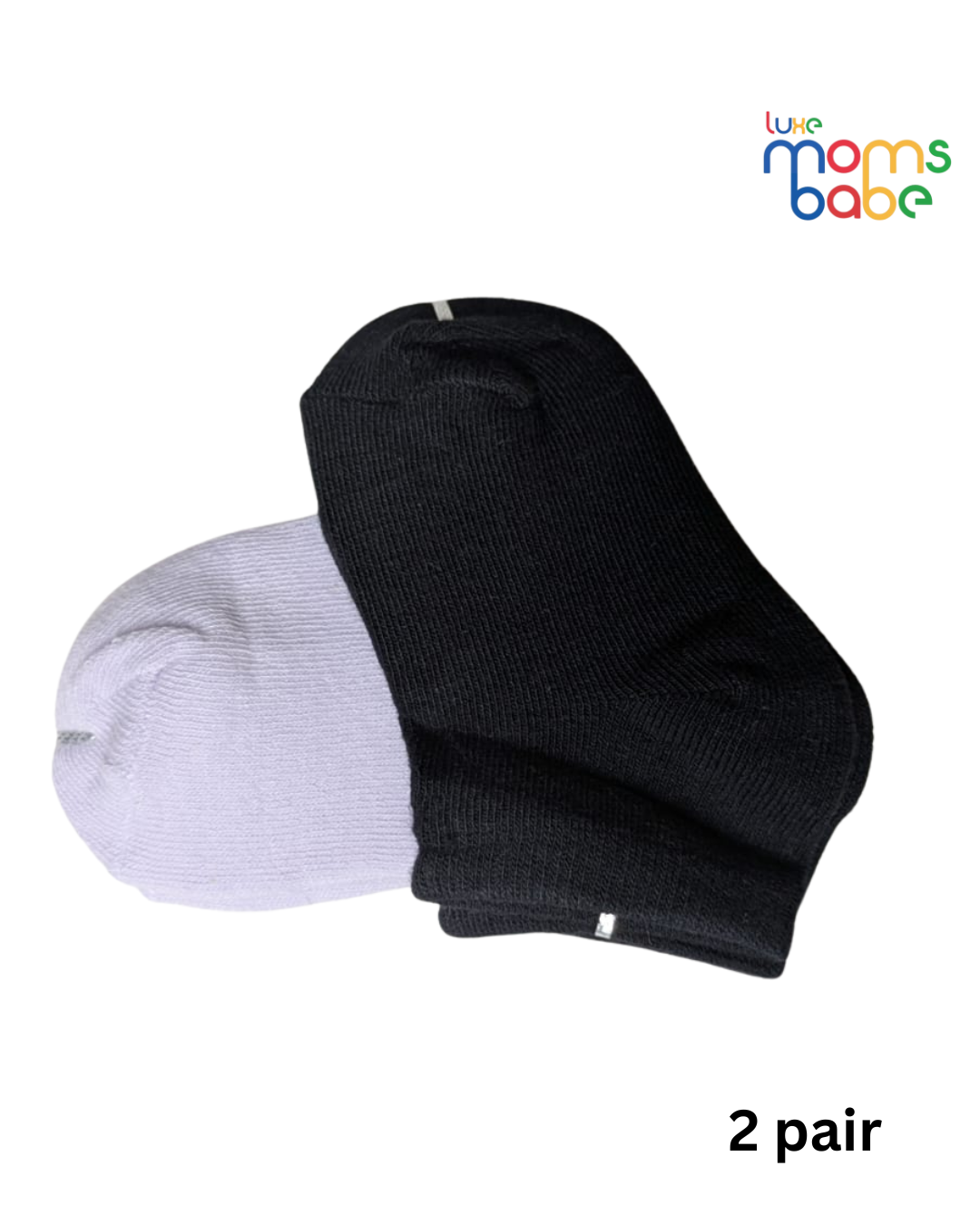 baby socks white & black