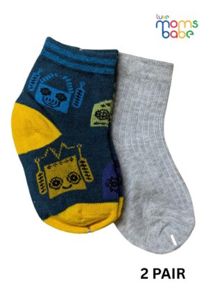 baby socks dark blue & gray