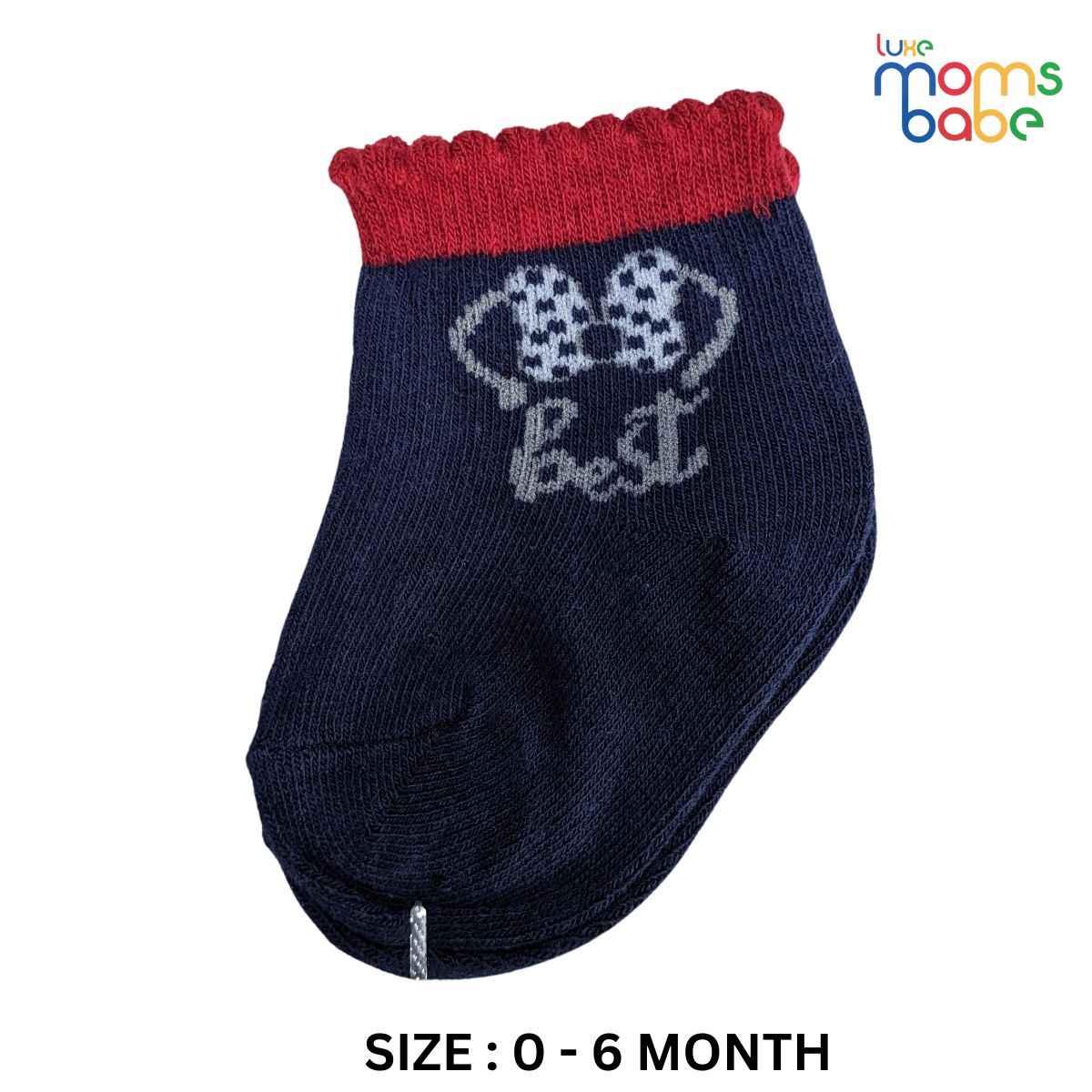 baby socks light green & navy blue