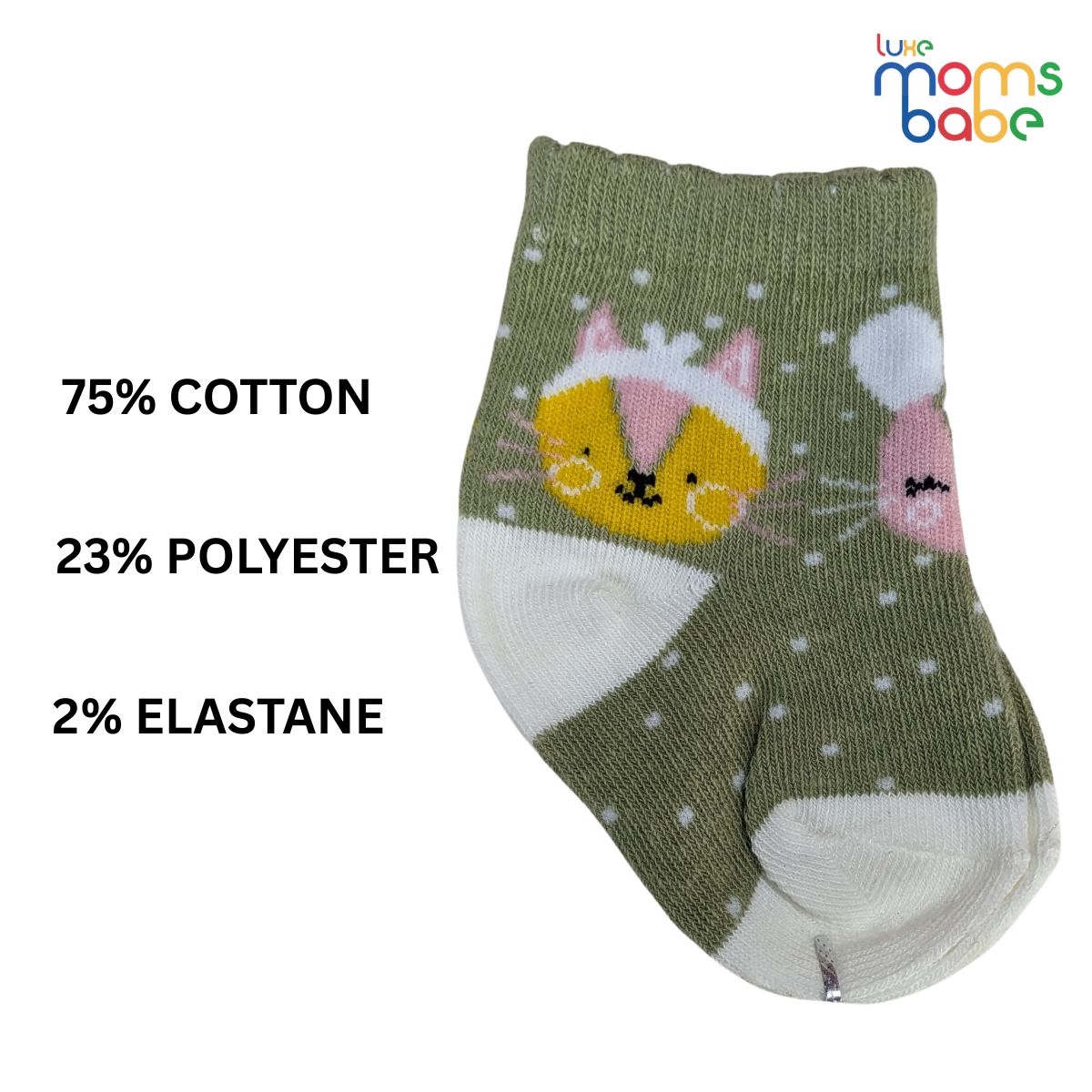 baby socks light green & navy blue