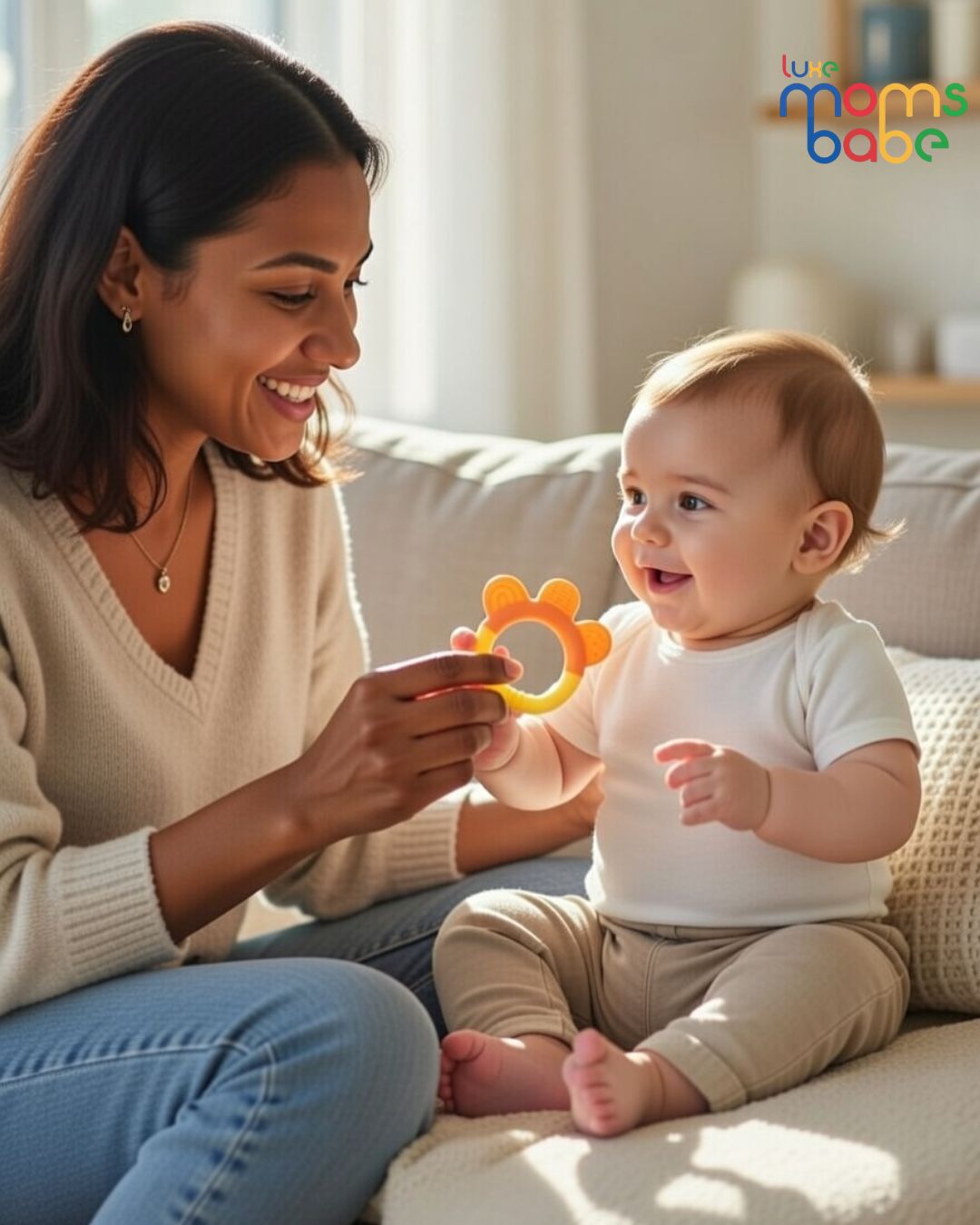 colorful silicone teether for babies