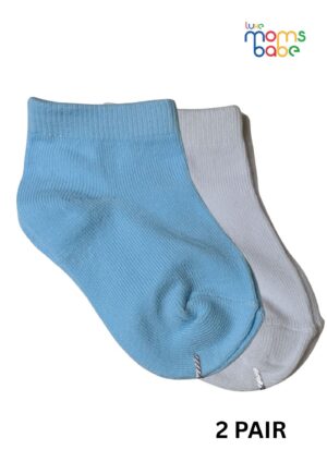 baby socks light blue & white