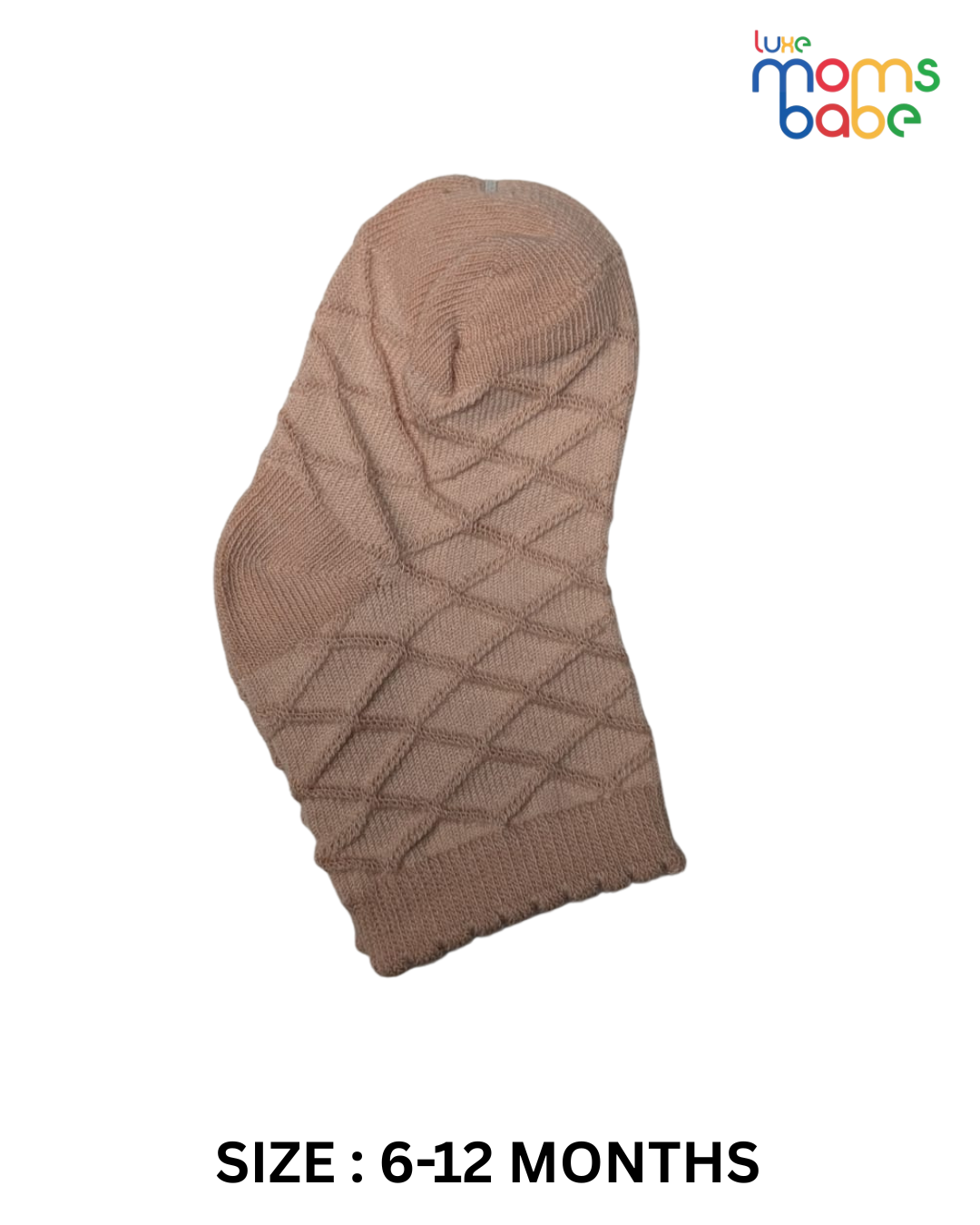 baby socks peach pink & white