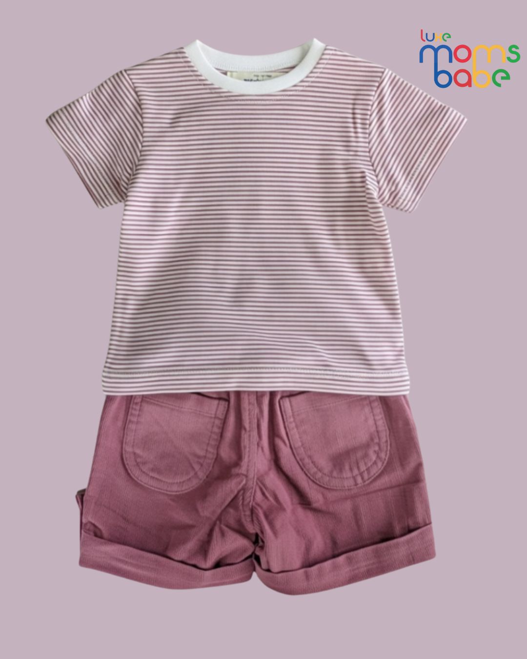 cute baby friendly pink t shirt & shorts sets