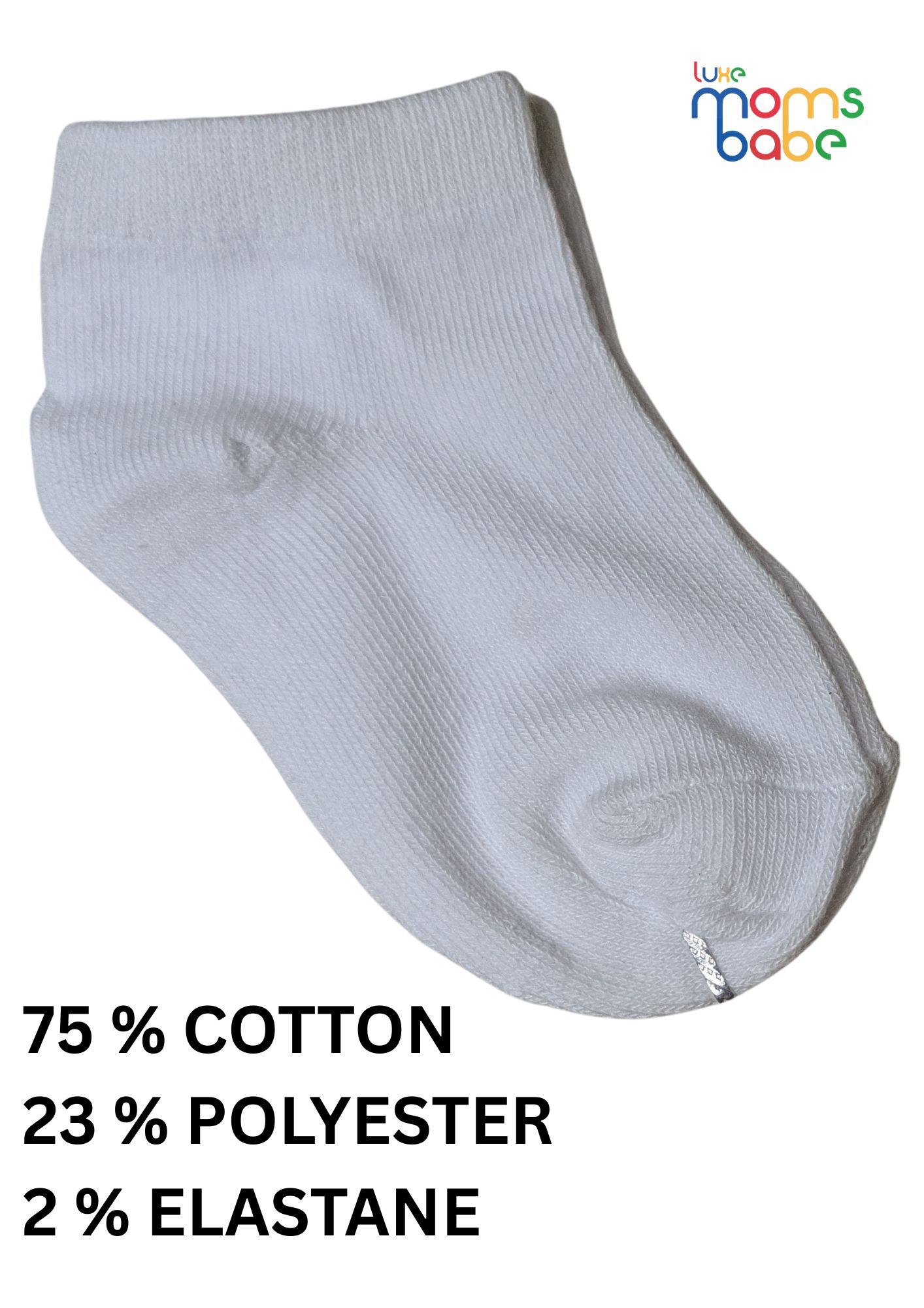 baby socks light blue & white