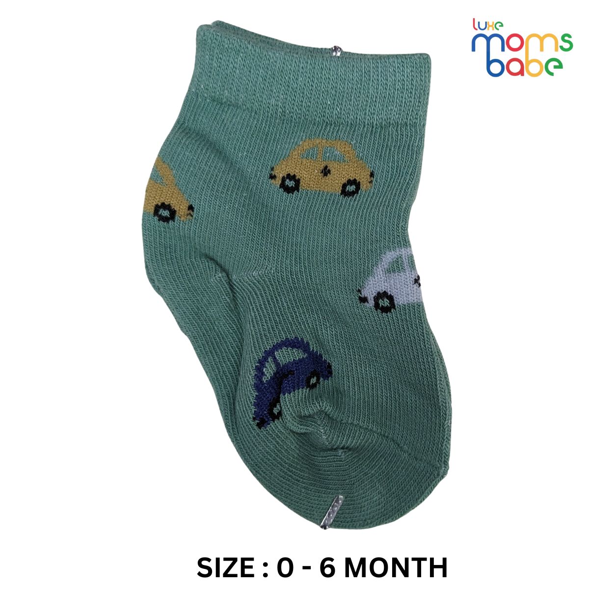 baby socks gray & green