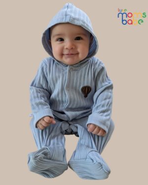 baby's blue footed coverall set (sleepsuit)