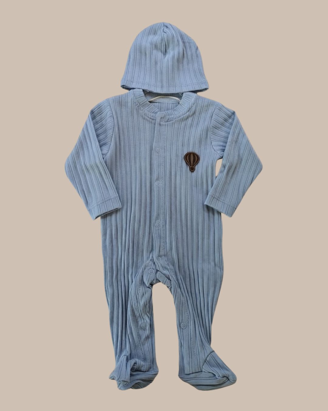 baby's blue footed coverall set (sleepsuit)