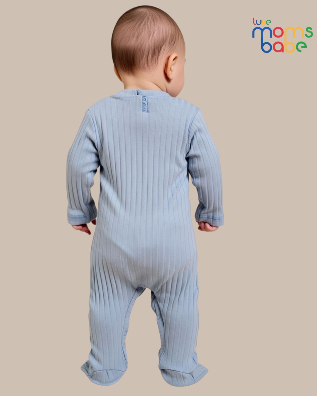 baby's blue footed coverall set (sleepsuit)