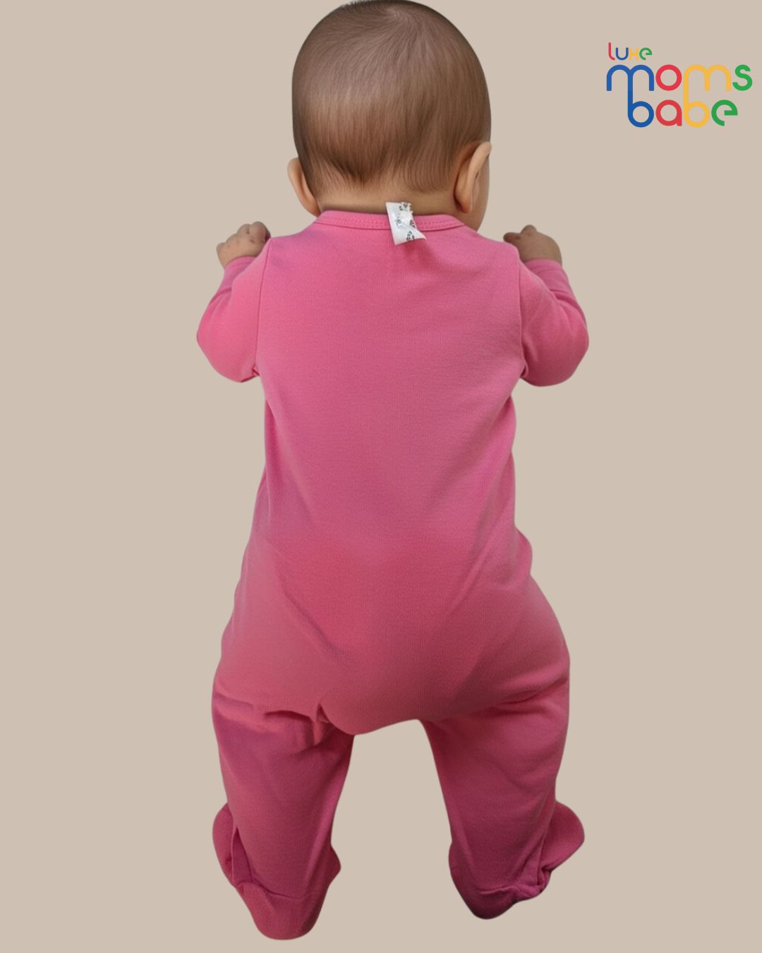 baby's pink footed coverall set (sleepsuit)