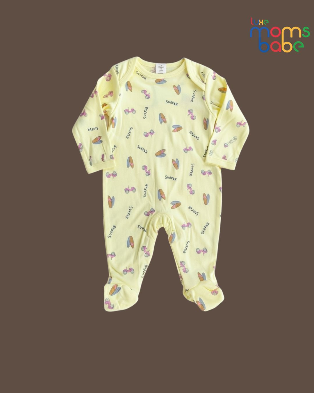 baby's yellow footed coverall set (sleepsuit)