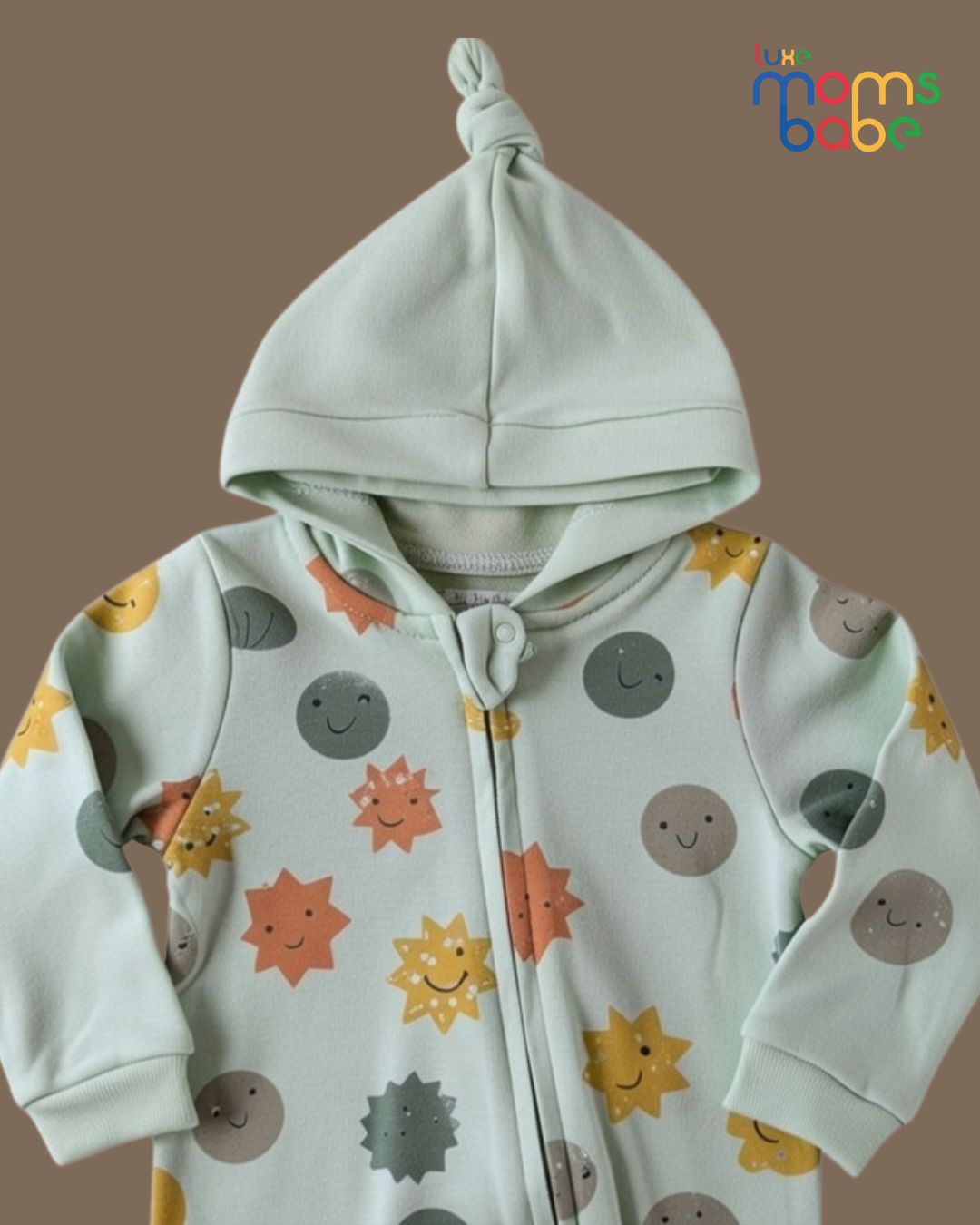 kids’ light green cotton printed full sleeves sleepsuit kids’ light green cotton printed full sleeves sleepsuit