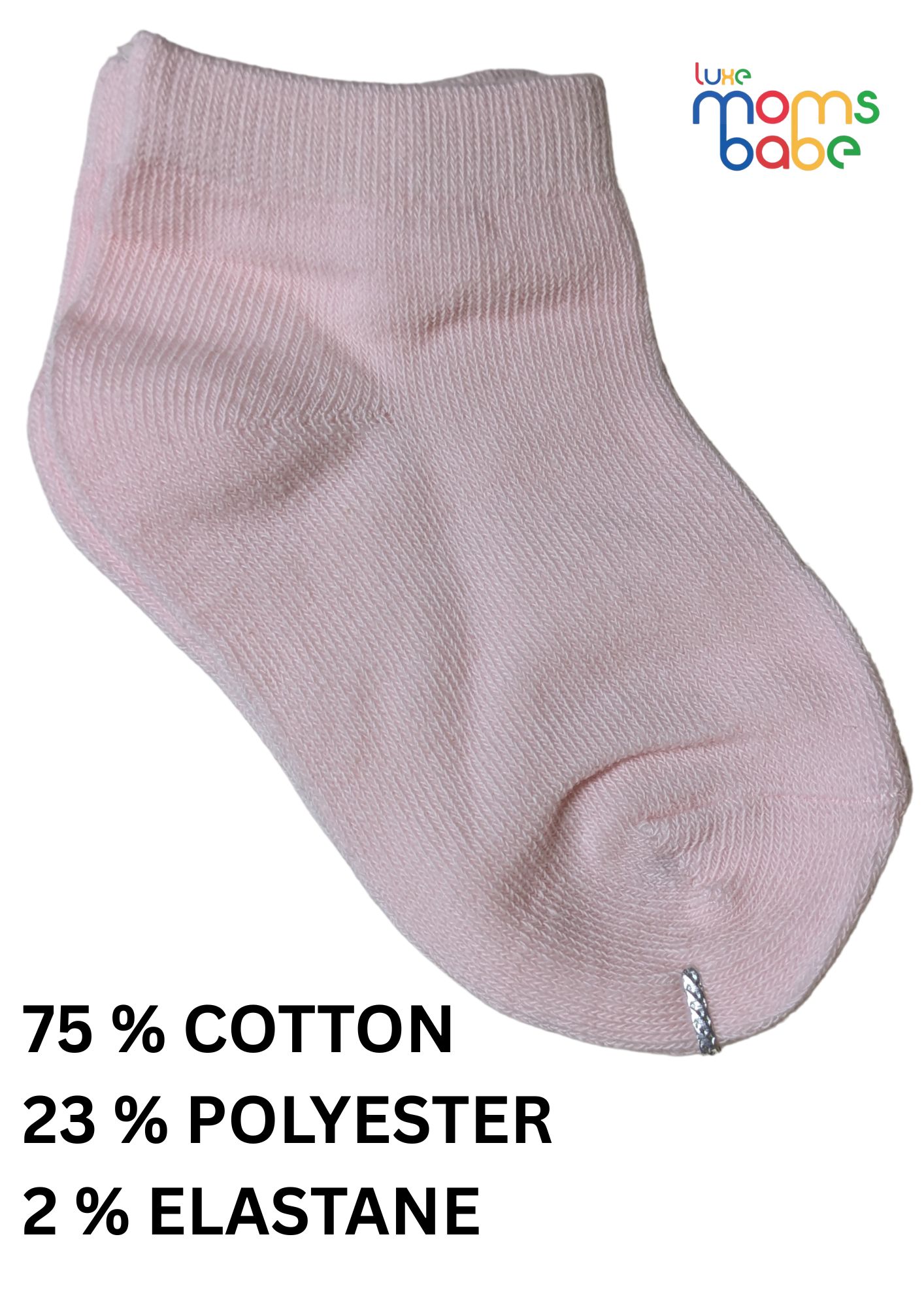 baby socks white & light pink