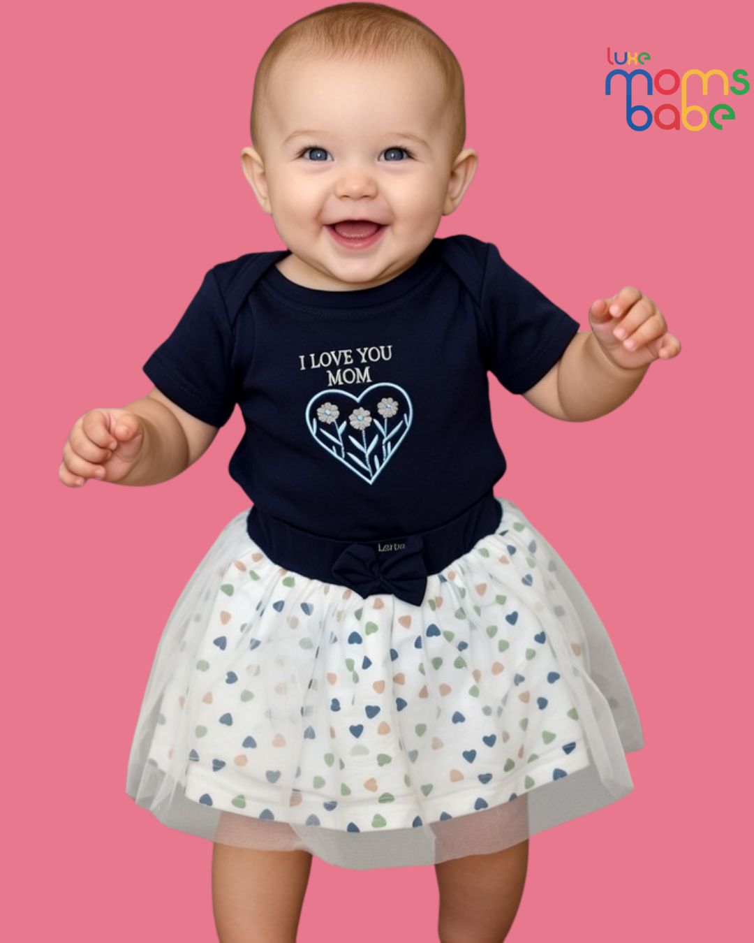 baby girls top with white skirt set