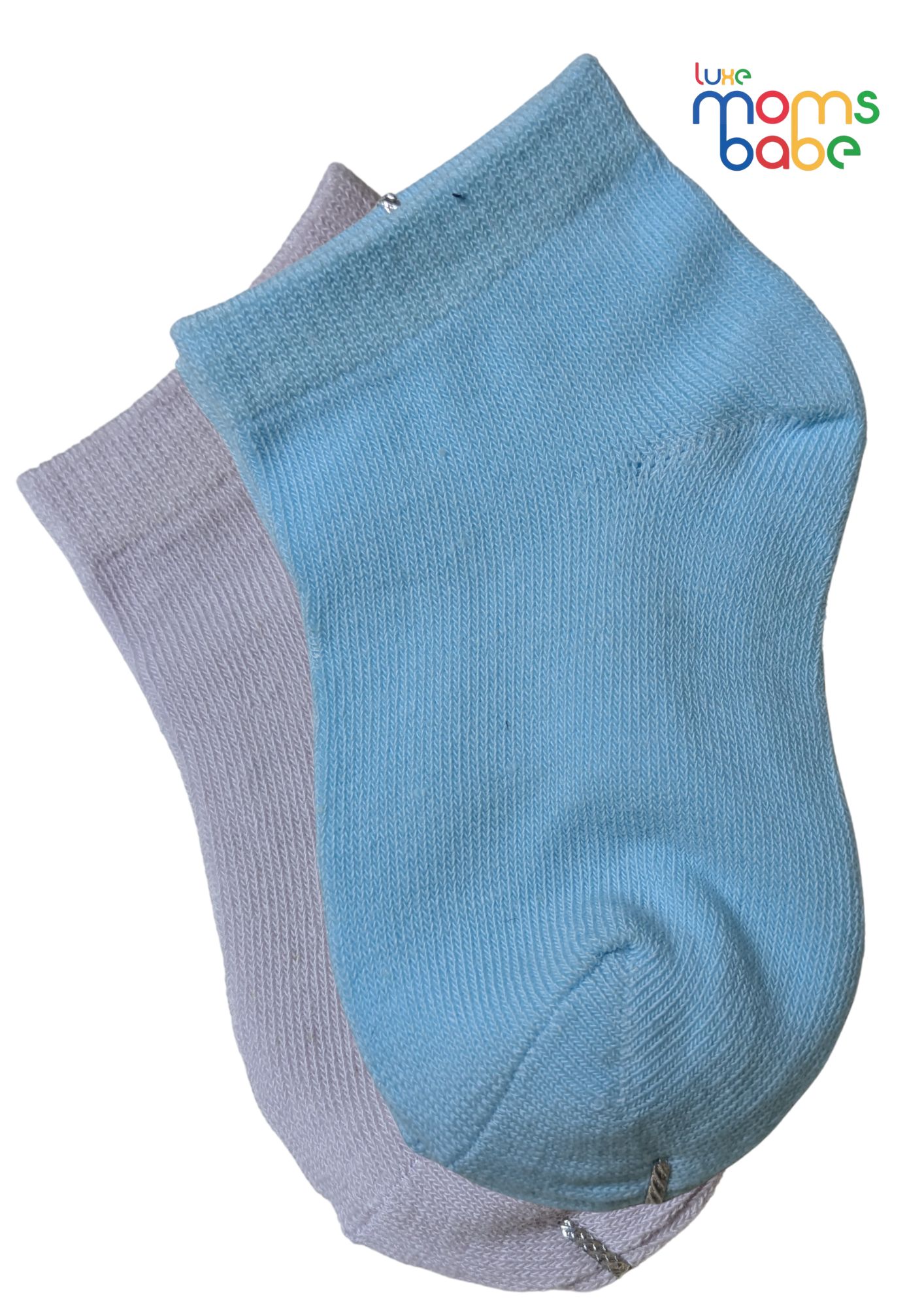 baby socks light blue & light purple