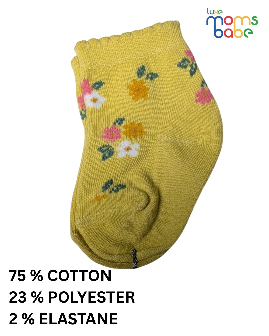 baby socks white & yellow