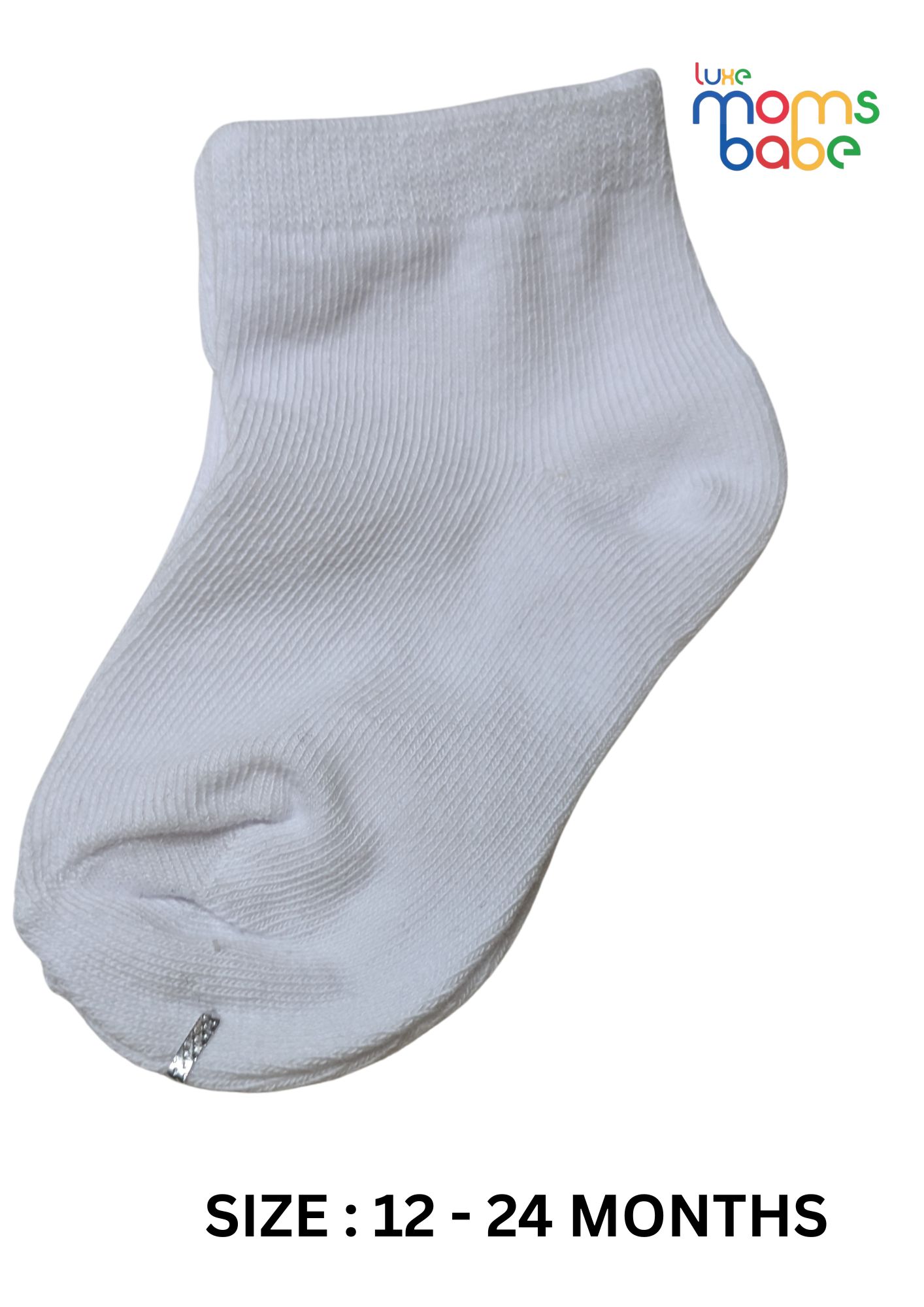baby socks white & gray