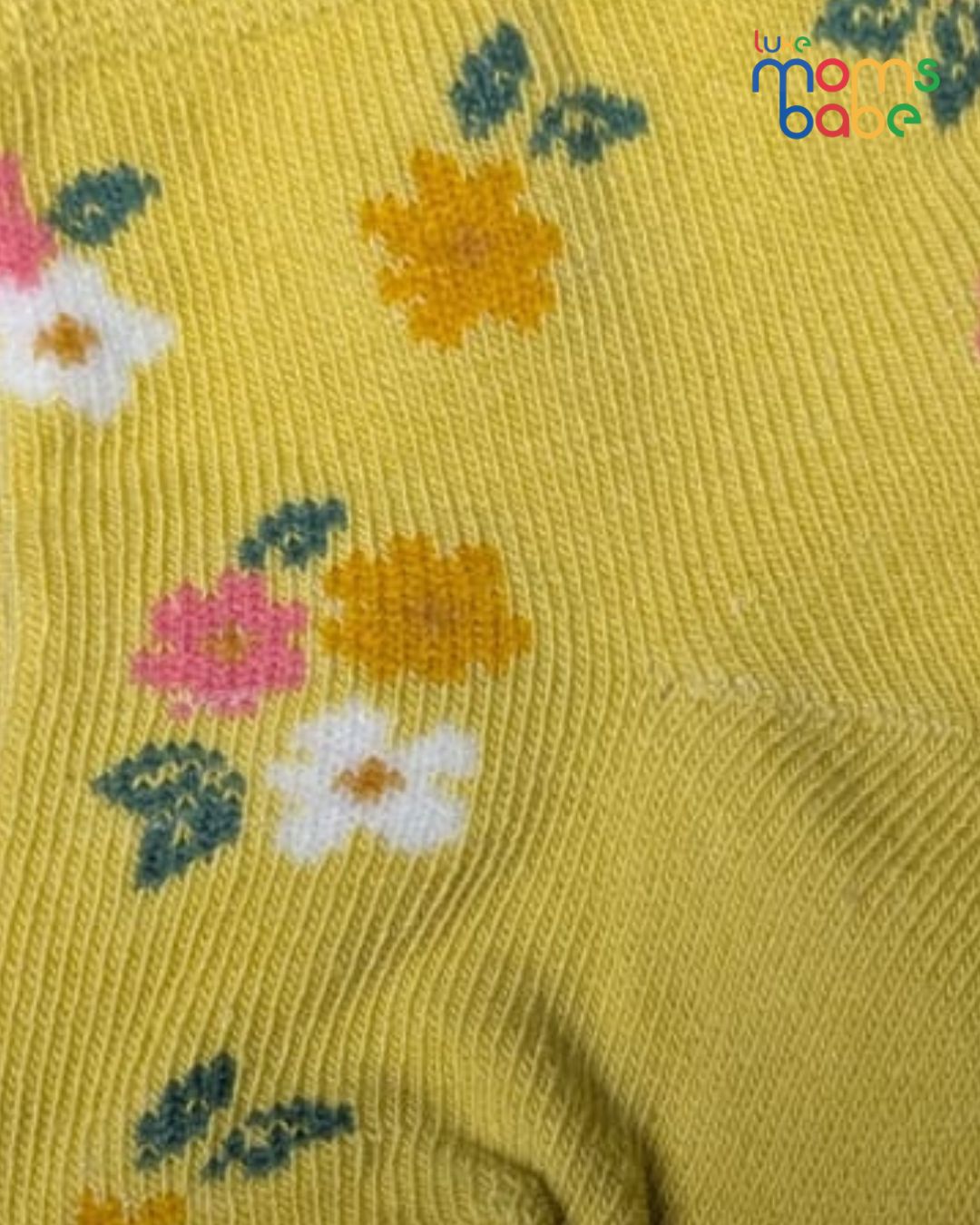 baby socks white & yellow