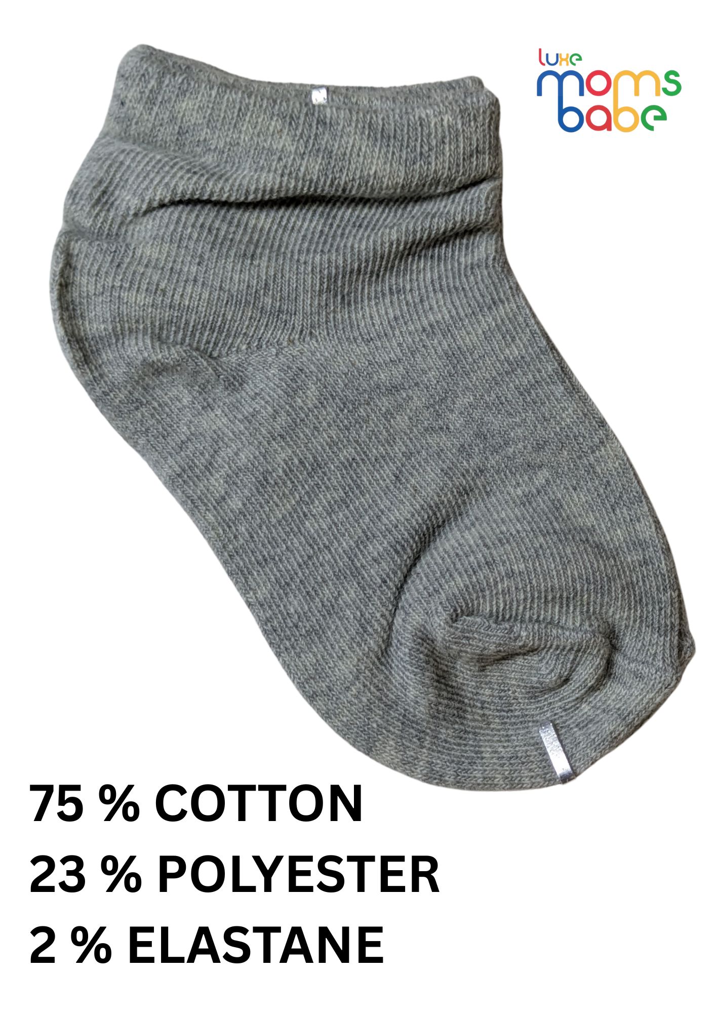 baby socks white & gray