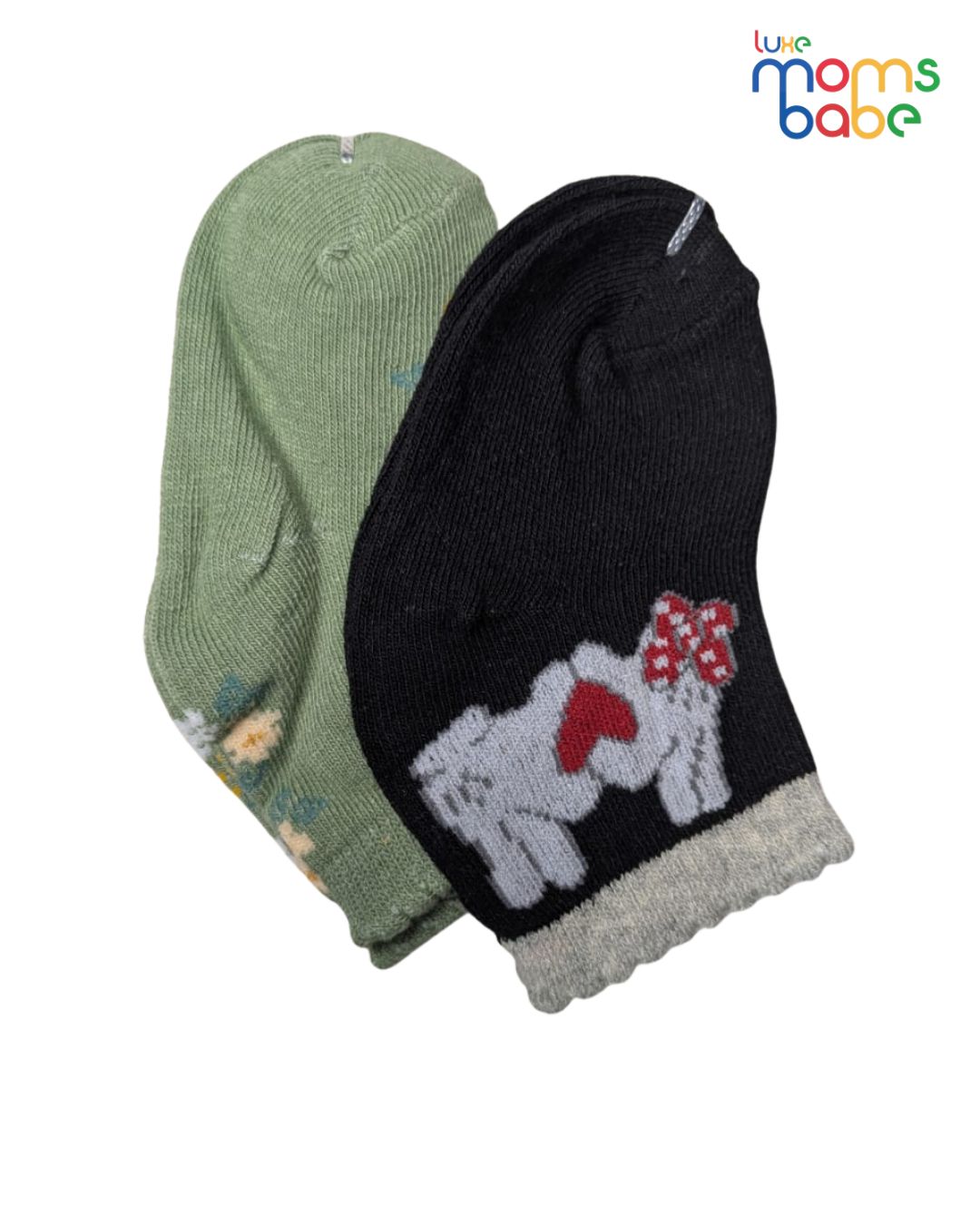 baby socks black & green