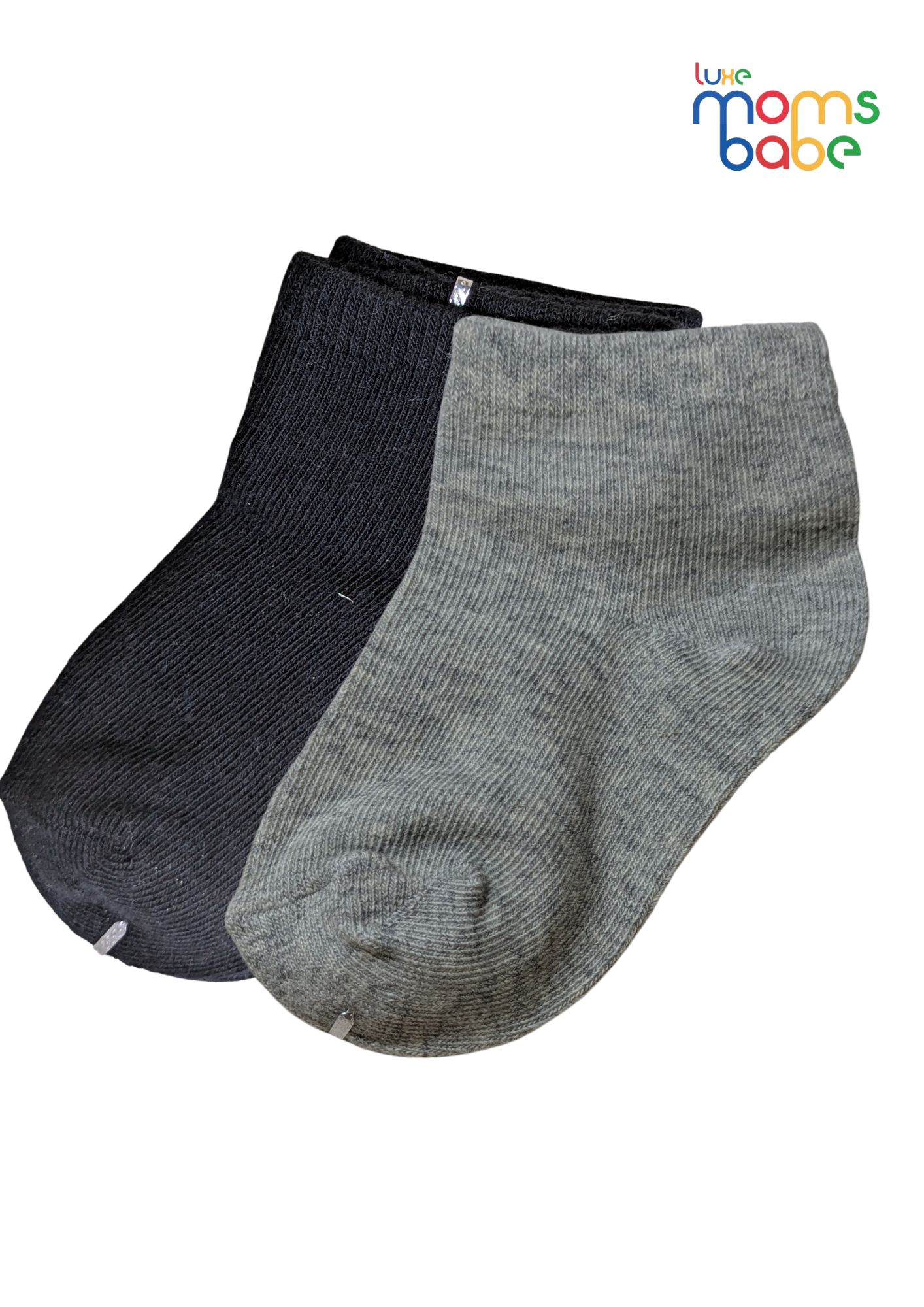 baby socks gray & black