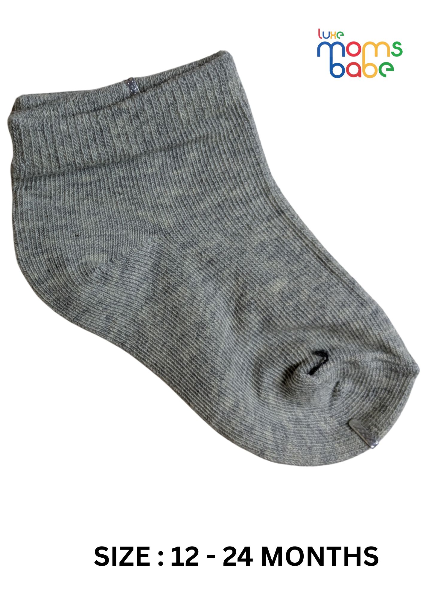 baby socks gray & black