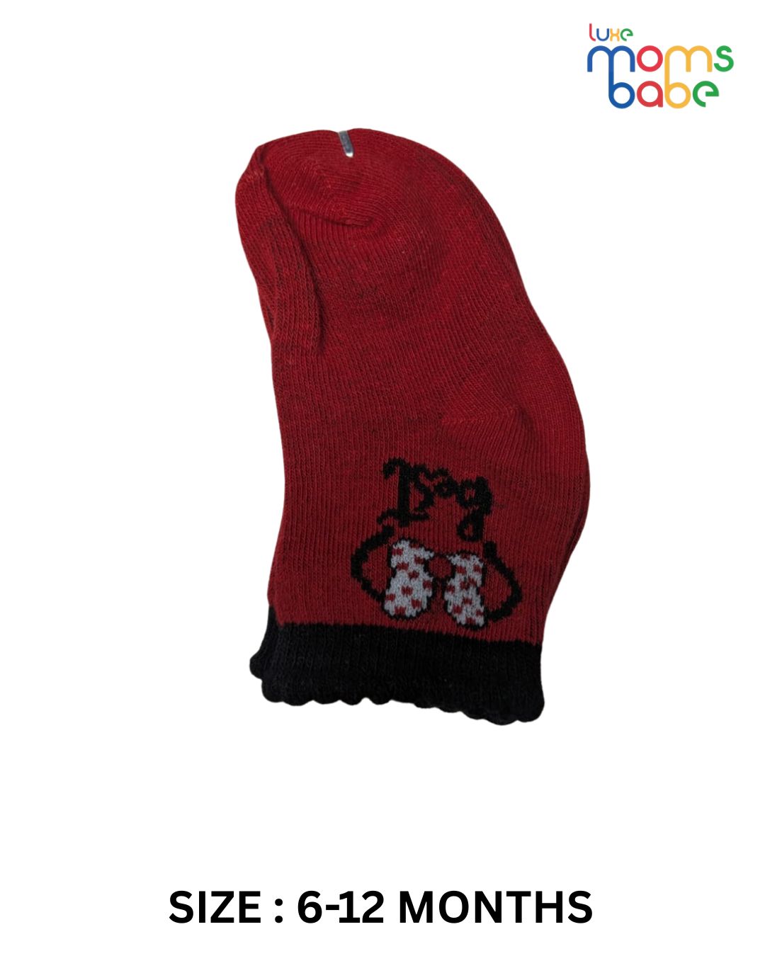 baby socks red & navy blue