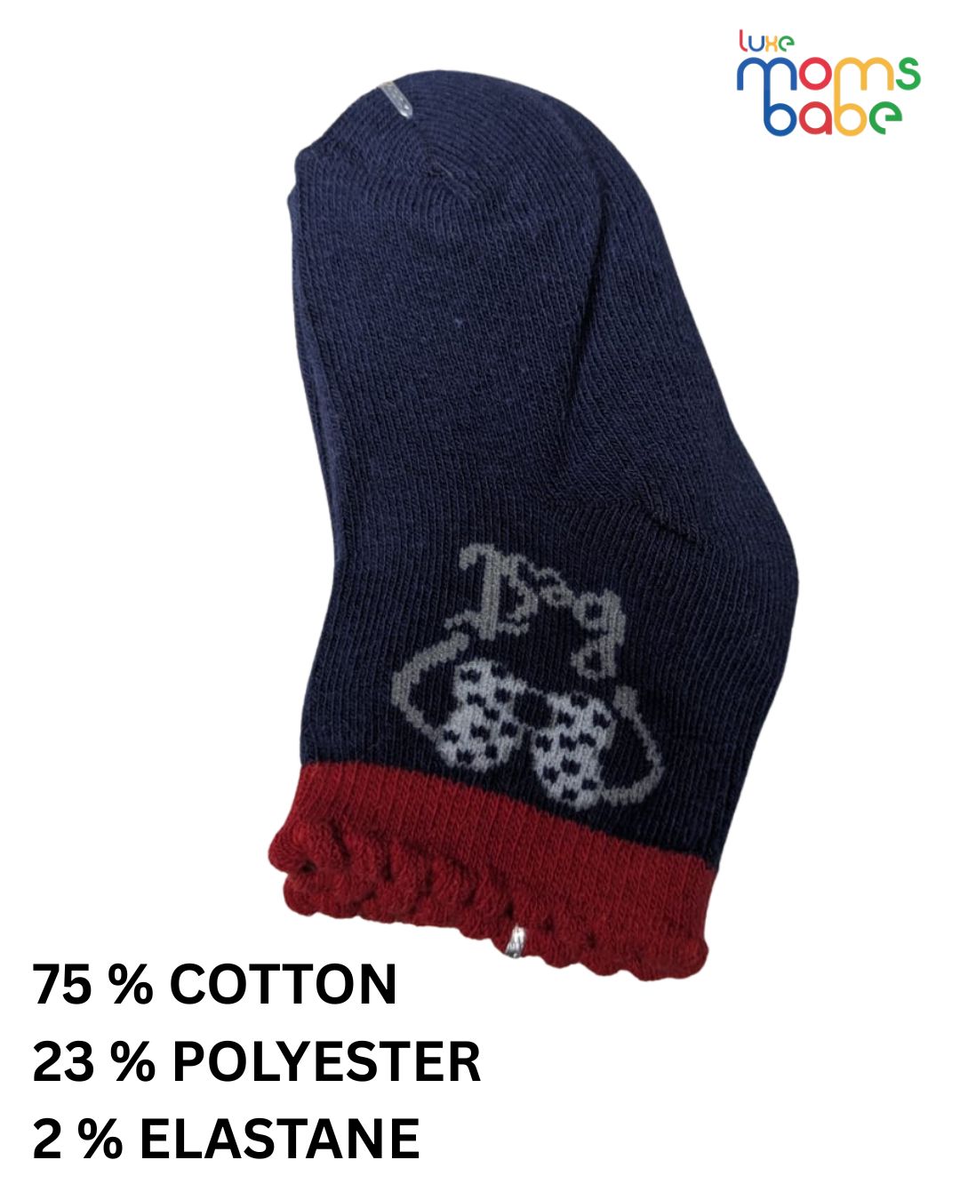 baby socks red & navy blue