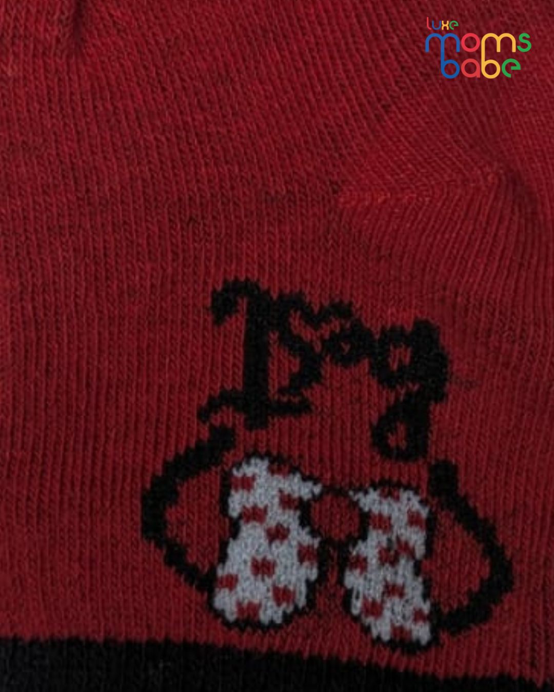 baby socks red & navy blue