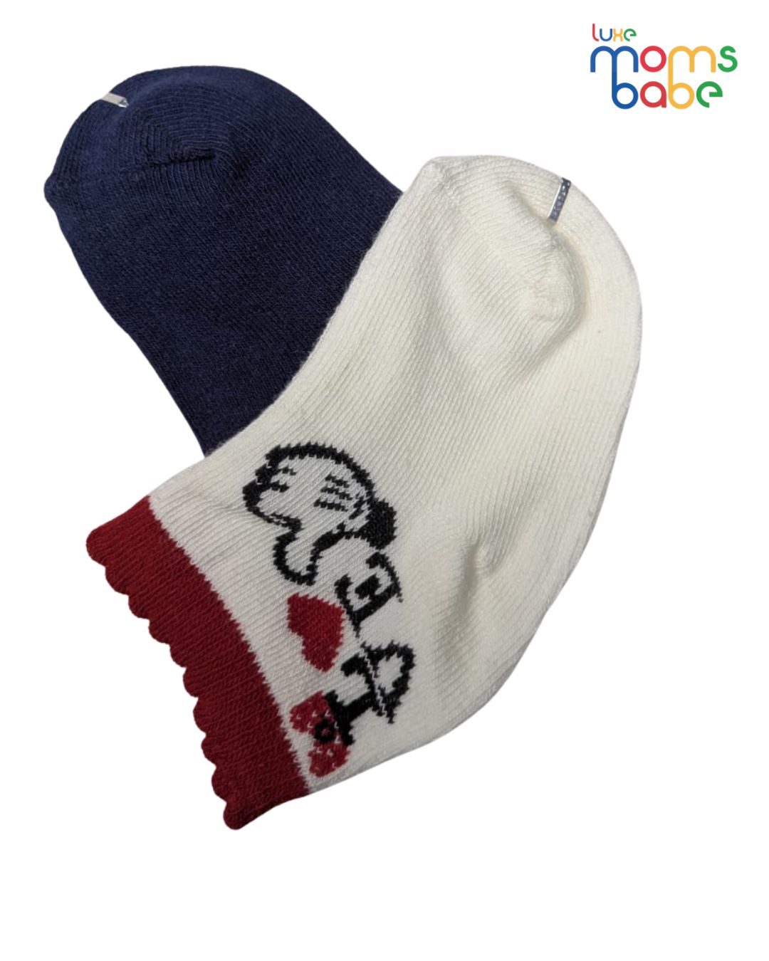 baby socks navy blue & white